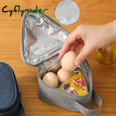 Cyflymder New Triangular Breakfast Insulation Bag Mini Portable Rice Ball Lunch Bento Cooler Food