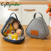 Cyflymder New Triangular Breakfast Insulation Bag Mini Portable Rice Ball Lunch Bento Cooler Food