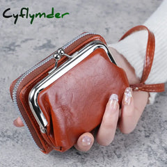 Cyflymder New Wallet Women Fashion Wrist Strap Short Coin Purse Large Capacity Coin Clip Bag Multi-card Card Bag Wallet