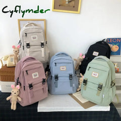 Cyflymder New Waterproof Nylon Women Backpack Korean Japanese Fashion Female Students Schoolbag