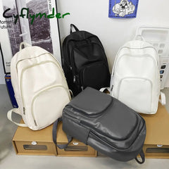 Cyflymder New Women Backpack Girls Soft Leather Men Travel Bag Fashion Waterproof Bookbag College