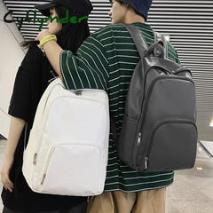 Cyflymder New Women Backpack Girls Soft Leather Men Travel Bag Fashion Waterproof Bookbag College