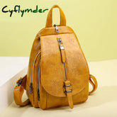 Cyflymder New Women Backpack High Quality Oil Wax Leather Chest Bag Fashion Travel Daily Backbag