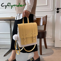 Cyflymder New Women Designer Backpacks High Quality Leather Travel Backpack Sac A Dos Small School