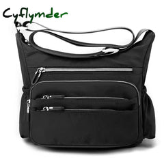 Cyflymder New Women Shoulder Bags Large Capacity Nylon Messenger Simple Multi-Pockets Waterproof