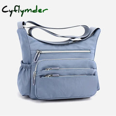 Cyflymder New Women Shoulder Bags Large Capacity Nylon Messenger Simple Multi-Pockets Waterproof