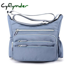 Cyflymder New Women Shoulder Bags Large Capacity Nylon Messenger Simple Multi-Pockets Waterproof