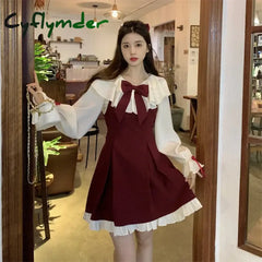 Cyflymder NEW YEAR DRESS TO IMPRESS Princess Style New Year Dress For Women Spring Autumn Mini Dress Trendy Niche