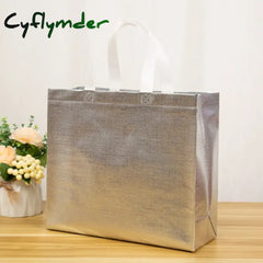 Cyflymder Non-Woven Fabric Shopping Bag Grocery Gradient Folding Eco Takeaway Waterproof Storage