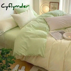 Cyflymder Nordic Pink Checkerboard Duvet Cover Sets With Pillowcases Flat Sheet Kids Girls Boys Full Queen Twin Size
