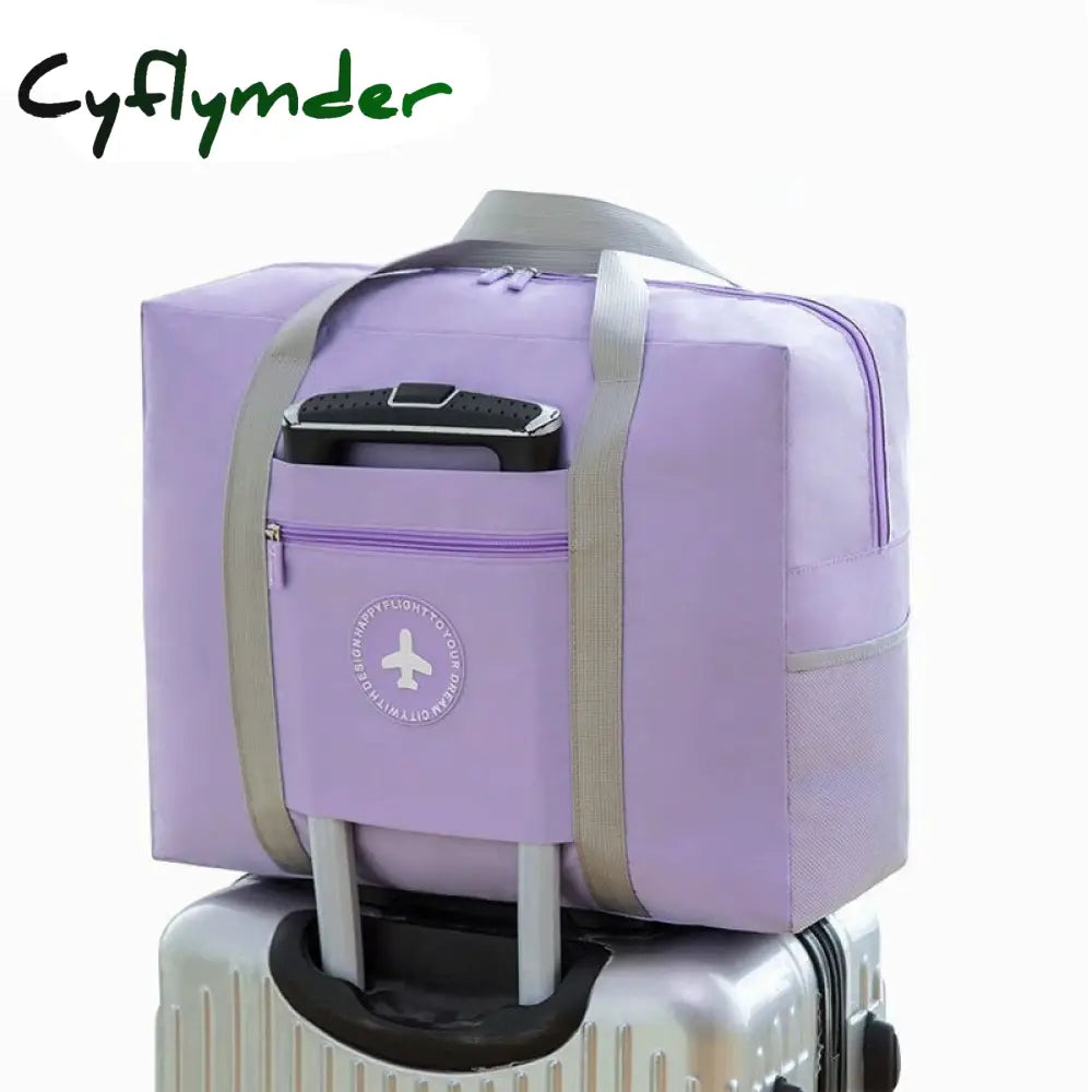 Cyflymder Nylon Foldable Travel Bags Waterproof Large Capacity Bag Luggage Women Clothing Organizer