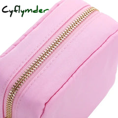 Cyflymder Nylon Mini Makeup Bag Toiletry Cosmetic Storage Waterproof Zipper Small Pouch Coin