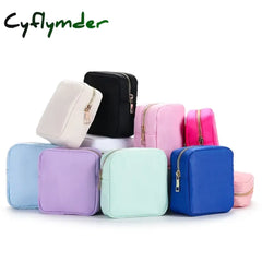 Cyflymder Nylon Mini Makeup Bag Toiletry Cosmetic Storage Waterproof Zipper Small Pouch Coin