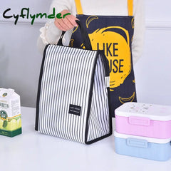 Cyflymder Nylon Portable Lunch Picnic Storage Bag Insulation Fresh Fruit Cold Drink Bento Pockets