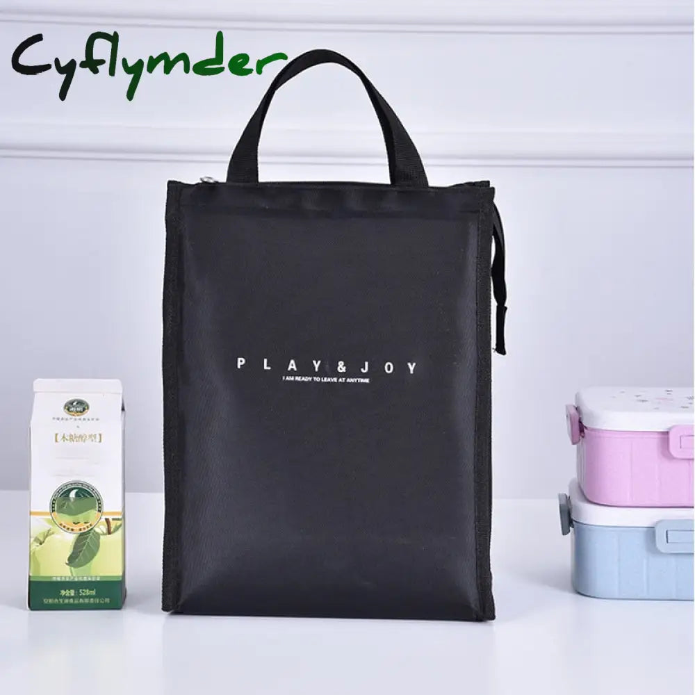 Cyflymder Nylon Portable Lunch Picnic Storage Bag Insulation Fresh Fruit Cold Drink Bento Pockets
