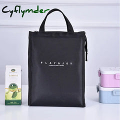 Cyflymder Nylon Portable Lunch Picnic Storage Bag Insulation Fresh Fruit Cold Drink Bento Pockets