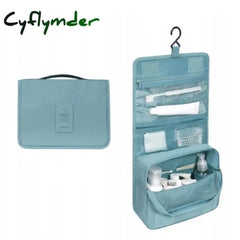 Cyflymder Nylon Travel Set Makeup Bag High Capacity Cosmetic Bags For Women Bathroom Toiletry Make