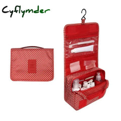 Cyflymder Nylon Travel Set Makeup Bag High Capacity Cosmetic Bags For Women Bathroom Toiletry Make