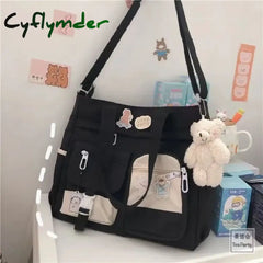 Cyflymder Nylon Waterproof Canvas Women Handbags Shoulder Bag Japanese Ladies Messenger Student