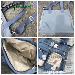 Cyflymder Nylon Waterproof Canvas Women Handbags Shoulder Bag Japanese Ladies Messenger Student