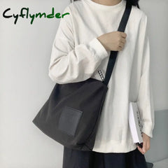 Cyflymder Nylon Waterproof Women’s Shoulder Messenger Bag Large Canvas Single Crossbody Bags For