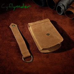 Cyflymder Original Genuine Leather Men Quality Fashion Car Remote Case Key Ring Holder Chain