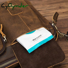 Cyflymder Original Leather Male Fashion Casual Design Satchel Crossbody Shoulder Messenger Bag Tote