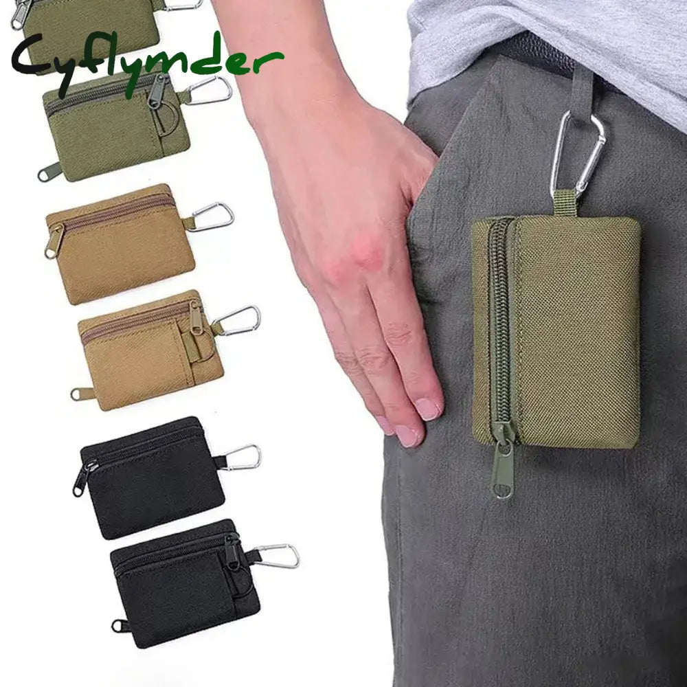 Cyflymder Outdoor EDC Molle Pouch Wallet Zipper Waist Fanny Pack Mobile Phone Pouch Belt Waist Bag EDC Gear Bag