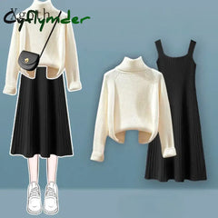 Cyflymder outfit inspo winter Autumn Oversize Cardigan Set Women New Loose Knitted Sweater Women Slim Versatile Casual