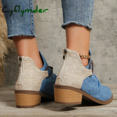 Cyflymder outfit inspo winter New Design Leopard Print Women’s Boots Autumn Winter Pointed Toe Chelsea Boots Low Heel