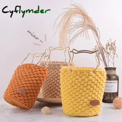 Cyflymder Oval /Round Bottom For Knitted Bag Leather Accessories Handmade With Holes Diy Crochet