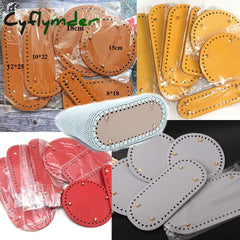 Cyflymder Oval /Round Bottom For Knitted Bag Leather Accessories Handmade With Holes Diy Crochet