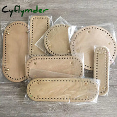 Cyflymder Oval /Round Bottom For Knitted Bag Leather Accessories Handmade With Holes Diy Crochet