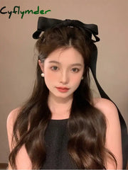 Cyflymder Oversized Bow Hair Clip For Girls Ballet Style Ribbon Spring Headdress And Edge