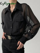 Cyflymder - Oversized Combination Mesh Shirt Black / S Shirts