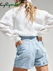 Cyflymder - Oversized Cotton Plisse Shirt Shirts