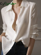 Cyflymder - Oversized Ladder Textured Cover Up Shirt White / S Shirts