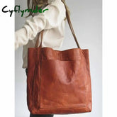 Cyflymder Oversized Tote For Women Handbag Large Size Shoulder Vintage Style Solid Color Soft Pu