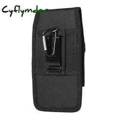 Cyflymder Oxford Cloth Waist Bag Men Women Mobile Phone Pouch Hanging Storage Portable Black