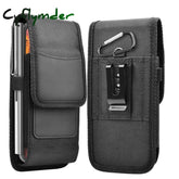 Cyflymder Oxford Cloth Waist Bag Men Women Mobile Phone Pouch Hanging Storage Portable Black