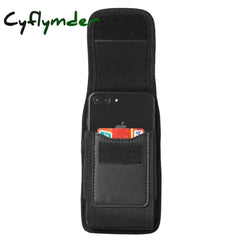 Cyflymder Oxford Cloth Waist Bag Men Women Mobile Phone Pouch Hanging Storage Portable Black