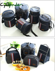 Cyflymder Oxford Lunch Bag Insulated Cooler Women Kids Bento Thermal Food Carrier Accessories