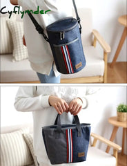 Cyflymder Oxford Lunch Bag Insulated Cooler Women Kids Bento Thermal Food Carrier Accessories