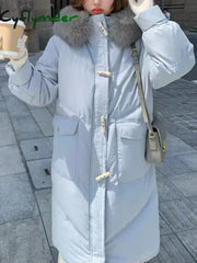 Parkas for Women Fleece Turtleneck Thermal Casual Loose Long Coat Winter New Fashion Pocket Zipper Warm Outerwear Cyflymder