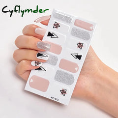 Cyflymder Patterned Nail Stickers Wholesale Supplise Strips For Women Girls Full Beauty High