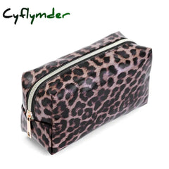 Cyflymder Pencil Case Big Kawaii Pencil Bags Stationery Trousse PU Leather Leopard Print Make Up Pen Case School