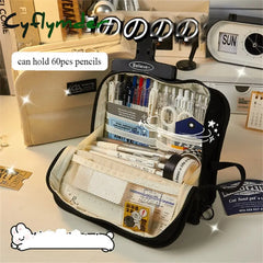 Cyflymder Pencil Case Korean Stationery Pencils Cases Big Bags For Girls Estuches Estojo Escolar