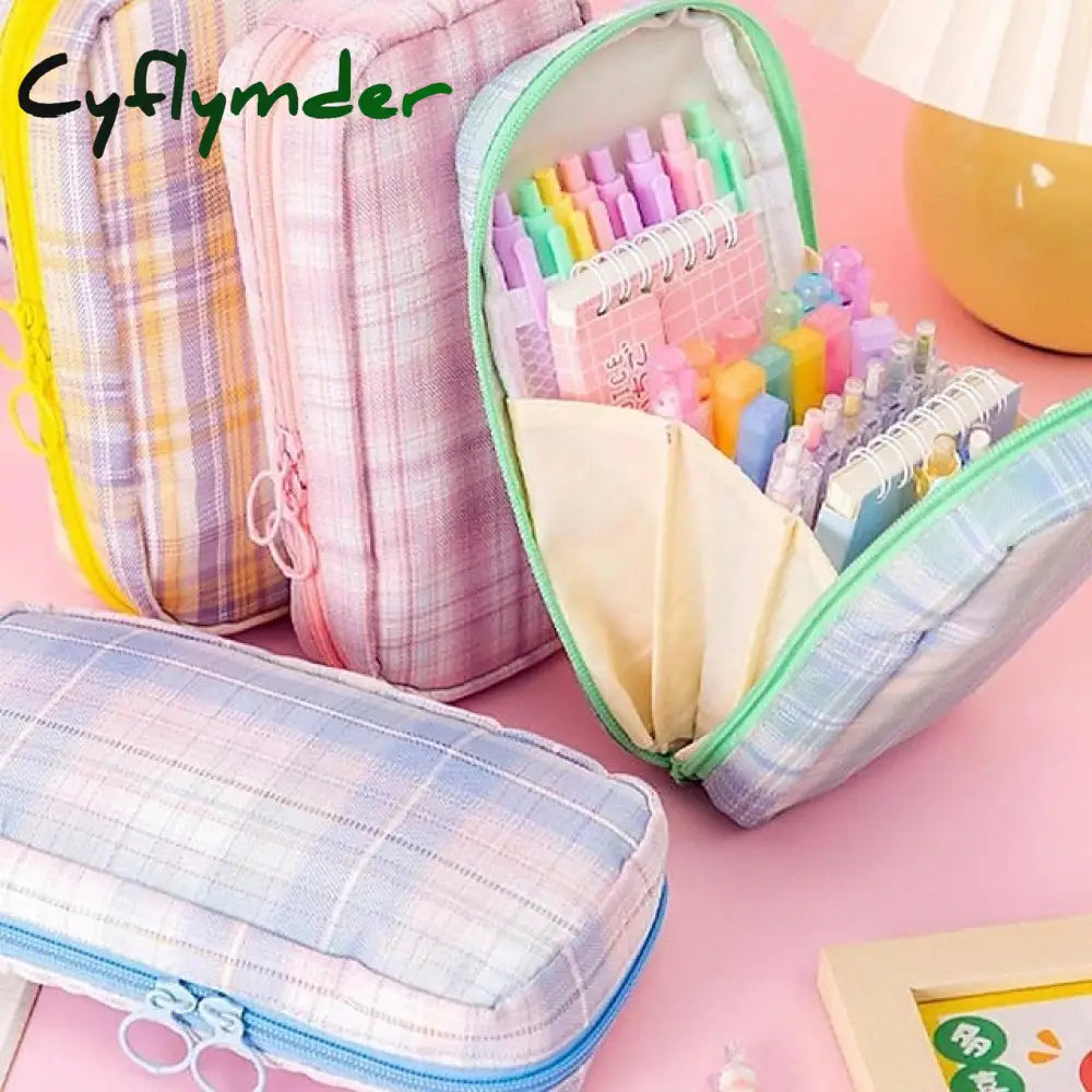 Pencil Case Pen Pouch Marker Bag Lightweight Wear-Resistant With Zipper Canvas for School Student Teens, Back to School Gift