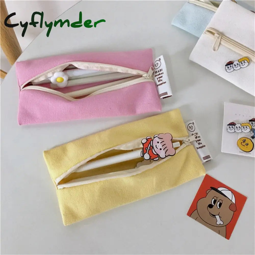 Cyflymder Pencil Cases Japanese Bags Organizer Pens Case Stationery For School Cute Office Items