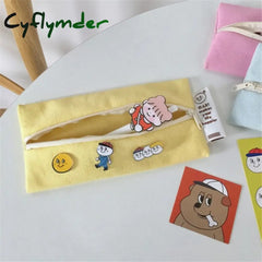 Cyflymder Pencil Cases Japanese Bags Organizer Pens Case Stationery For School Cute Office Items